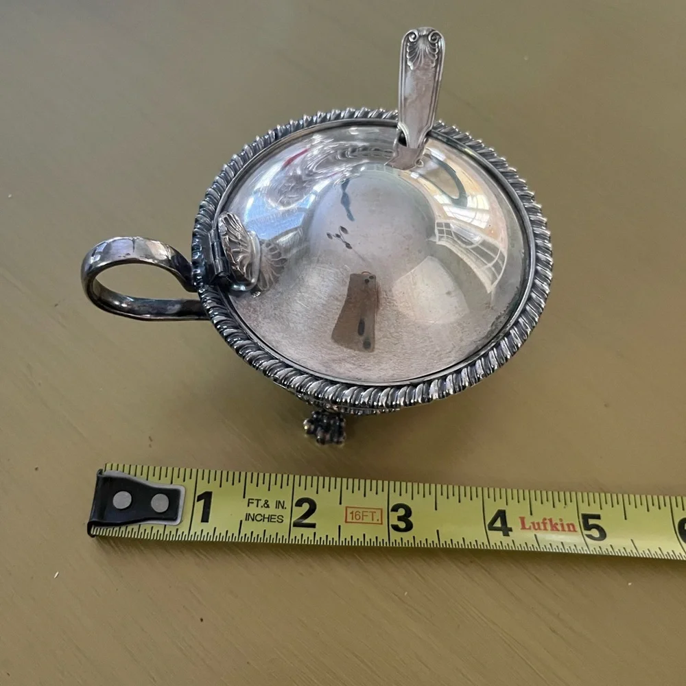 Antique Exeter Silver Plated Sugar Bowl Dish - Picture 1 of 6